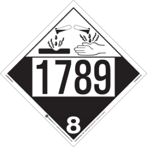 UN 1789, Hazard Class 8 - Corrosives, Tagboard, 2-Sided - ICC USA