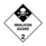 Hazard Class 2.3 - Inhalation Hazard, Worded, High-Gloss Label, 500/roll