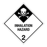 Hazard Class 2.3 - Inhalation Hazard, Worded, High-Gloss Label, 500/roll