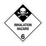 Hazard Class 6.1 - Inhalation Hazard, Worded, High-Gloss Label, 500/roll