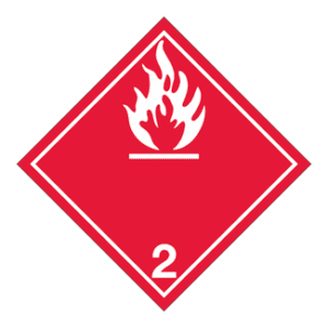 Hazard Class 2.1 - Flammable Gas, Non-Worded, Vinyl Label, 500/roll - ICC USA