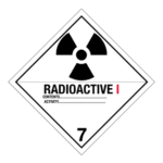 Hazard Class 7 - Radioactive Category I, Worded, Vinyl Label, 500/roll