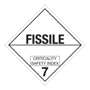 Hazard Class 7 - Fissile, Worded, Vinyl Label, 500/roll - ICC USA