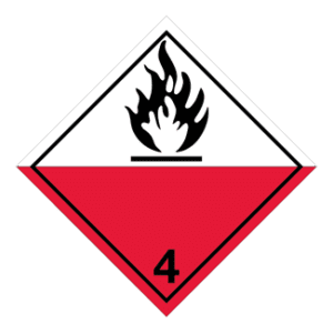 Hazard Class 4.2 - Spontaneously Combustible Material, Non-Worded, High-Gloss Label, 500/roll - ICC USA