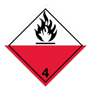 Hazard Class 4.2 - Spontaneously Combustible Material, Non-Worded, High-Gloss Label, 500/roll - ICC USA