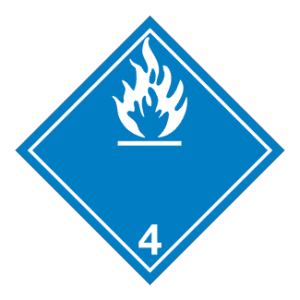 Hazard Class 4.3 - Dangerous When Wet Material, Non-Worded, High-Gloss Label, 500/roll - ICC USA