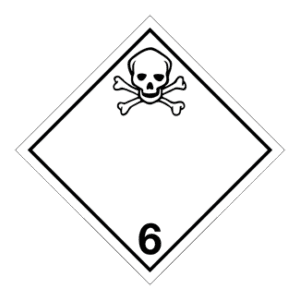 Hazard Class 6.1 - Poisonous Materials, Non-Worded, Vinyl Label, 500/roll - ICC USA