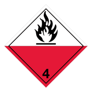 Hazard Class 4.2 - Spontaneously Combustible Material, Non-Worded, Vinyl Label, 500/roll - ICC USA