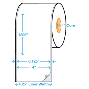 Epson C3500 Label - Inkjet Synthetic, 4" x 1200", 1" Core, Rolls of 100 Feet - ICC USA