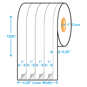 Epson C3500/C7500 Label - Inkjet Polypropylene, 1" x 4 Across, Rolls of 100 Feet - ICC USA