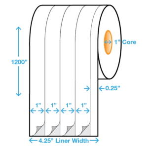 Epson C3500/C7500 Label, Inkjet Polypropylene, 1" x 4 Across, Rolls of 100 Feet - ICC USA