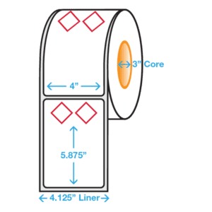 GHS Stock Thermal Transfer Labels - 2-Symbol Roll, 4" x 6" - ICC USA