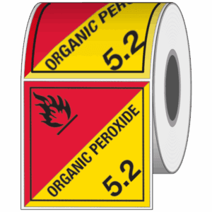 Hazard Class 5.2 - Organic Peroxide, Worded, High-Gloss Label, 500/roll - ICC USA