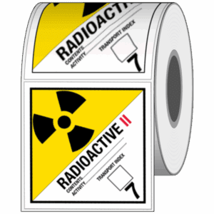 Hazard Class 7 - Radioactive Category II, Worded, High-Gloss Label, 500/roll - ICC USA