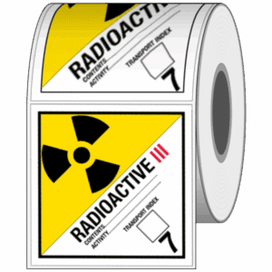Hazard Class 7 - Radioactive Category III, Worded, High-Gloss Label, 500/roll - ICC USA