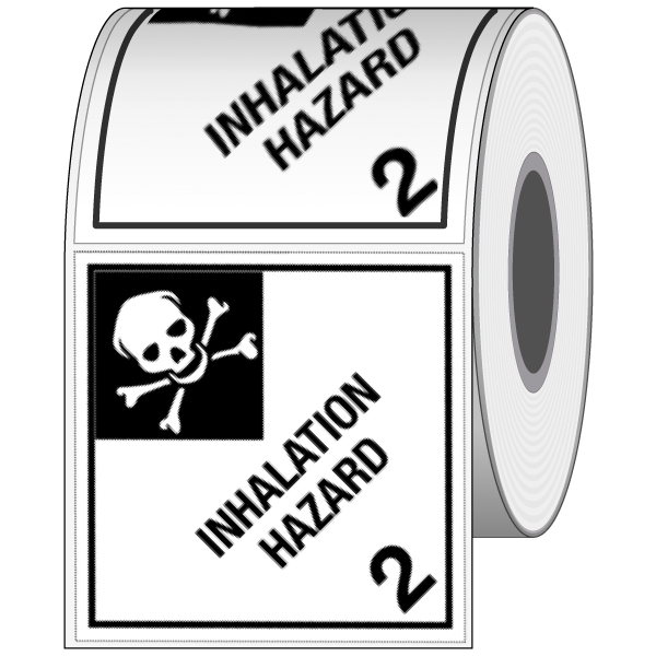 Hazard Class 2.3 - Inhalation Hazard, Worded, High-Gloss Label, 500/roll - ICC USA Hazard Class 2.3 - Inhalation Hazard, Worded, High-Gloss Label, 500/roll - ICC USA