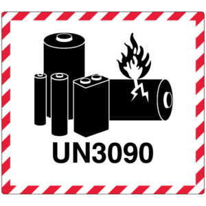 UN 3090 Lithium Battery Mark - 4.5″ x 5″, Gloss Paper Label, 500/roll - ICC USA