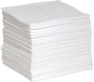 White Oil-Only SonicBonded Pads, 100/Pack - 15″ x 19″ - ICC USA