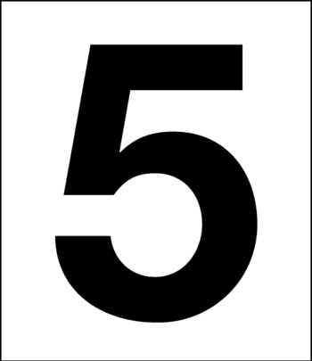 Number 5, 3-1/2