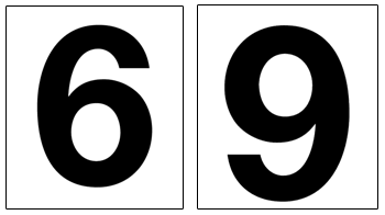 Number 6 or 9, 3-1/2