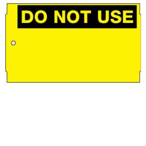 3.5" x 6" Quality Control Tag - Do Not Use - ICC USA