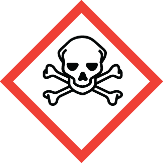 Acute Toxicity, GHS Pictogram Label, 1" x 1", Gloss Paper, 80/Sheet - ICC USA