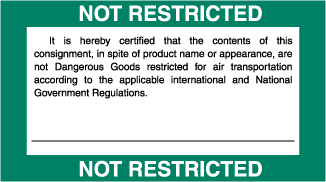 Not Restricted Label 4.5" x 3.5", Gloss Paper, 500/Roll - ICC USA