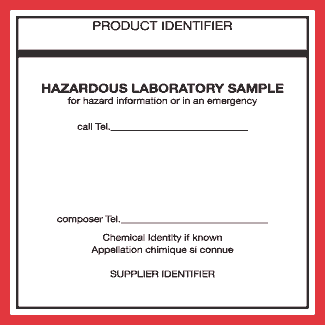 Hazardous Laboratory Sample Label - 4" x 4", Gloss Paper, Blank , 500/Roll - ICC USA