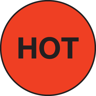 Hot, 2" Round, Fluorescent Paper, 500/Roll - ICC USA