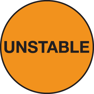 Unstable - 2" Round, Fluorescent Paper, 500/Roll - ICC USA