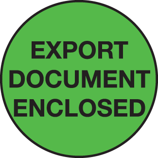 Export Document Enclosed, 2" Round, Fluorescent Paper, 500/Roll - ICC USA