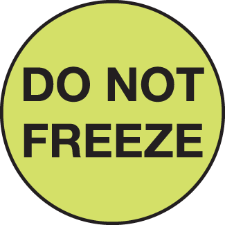 Do Not Freeze, 2" Round, Fluorescent Paper, 500/Roll - ICC USA