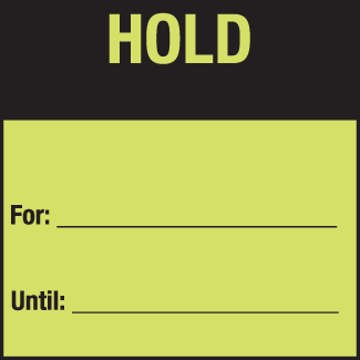 Hold - 3" x 3", Fluorescent Paper, 500/Roll - ICC USA