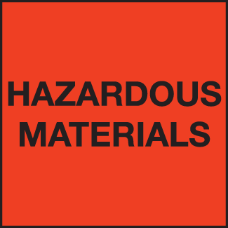 Hazardous Materials, 3" x 3", Fluorescent Paper, 500/Roll - ICC USA