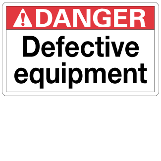Defective Equipment - 3" x 5", Package of 5, English - ICC USA