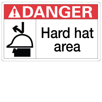 Hard Hat Area - 3" x 5", Package of 5, English - ICC USA