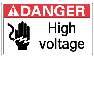 High Voltage, 3" x 5", Package of 5, English - ICC USA