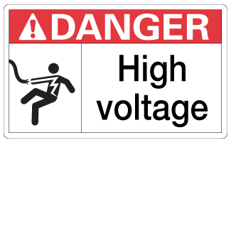 High Voltage - 3" x 5", Package of 5, English - ICC USA