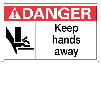 Keep Hands Away - 3" x 5", Package of 5, English - ICC USA