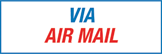 Via Air Mail, 3" x 1", Gloss Paper, 1000/Roll - ICC USA