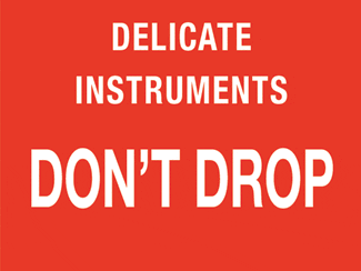 Delicate Instruments - Don't Drop, 4" x 3", Gloss Paper, 500/Roll - ICC USA