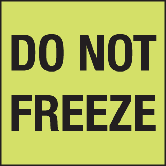 Do Not Freeze, 4" x 4", Gloss Paper, 500/Roll - ICC USA