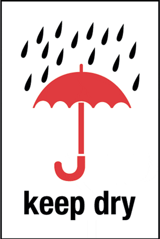 Keep Dry, 2.75" x 4", Gloss Paper, 500/Roll - ICC USA