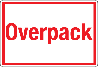 Overpack Label, 4" x 2.75", Gloss Paper, 500/Roll - ICC USA