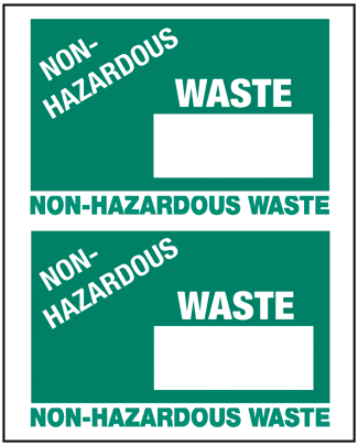 Non-Hazardous Waste Label, 5" x 8", Laser Vinyl - ICC USA