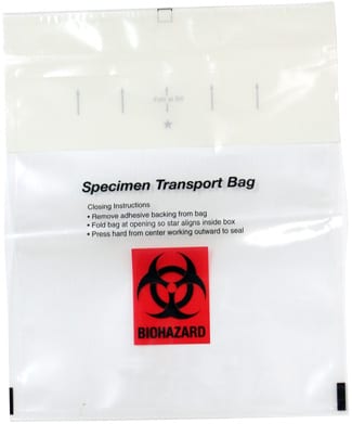 Biohazard Specimen Transport Bag (with absorbent) - ICC USA