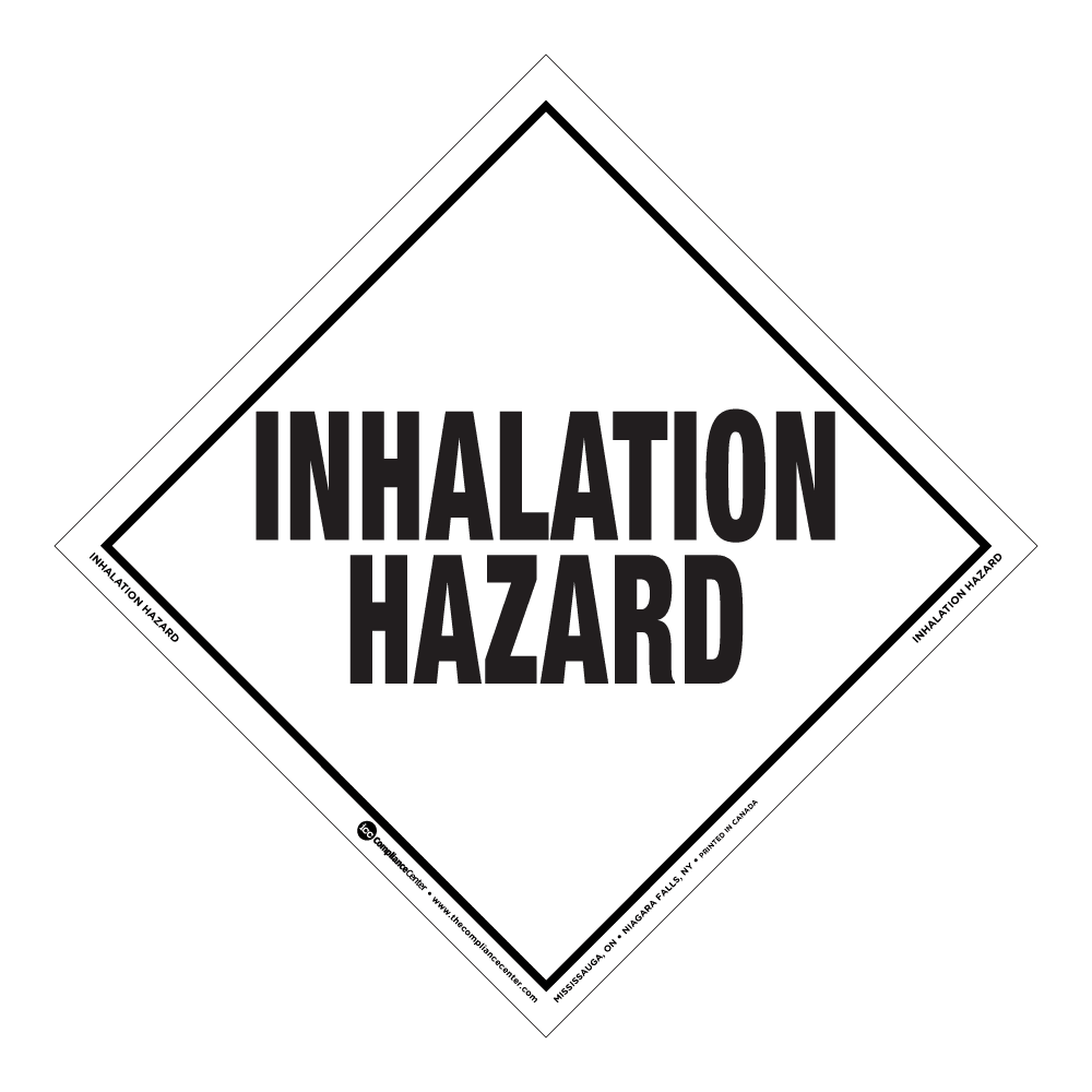 Inhalation Hazard, Removable Self-Stick Vinyl, Placard - ICC USA