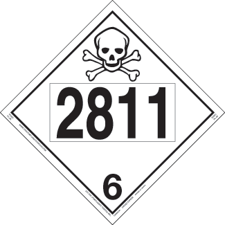 Hazard Class 6.1 - Poison, Tagboard, UN2811 - ICC USA