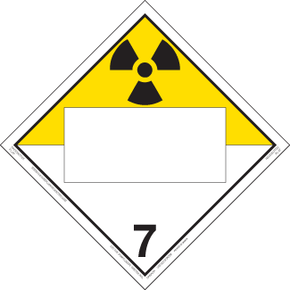 Hazard Class 7 - Radioactive Materials, Permanent Self-Stick Vinyl, Blank - ICC USA