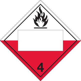 Hazard Class 4.2 - Substances Liable to Spontaneous Combustion, Rigid Vinyl, Blank - ICC USA